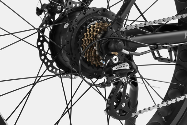 HAIDONG Explorer Electric Fat Bike_ Shimano 7 Speed Derailleur